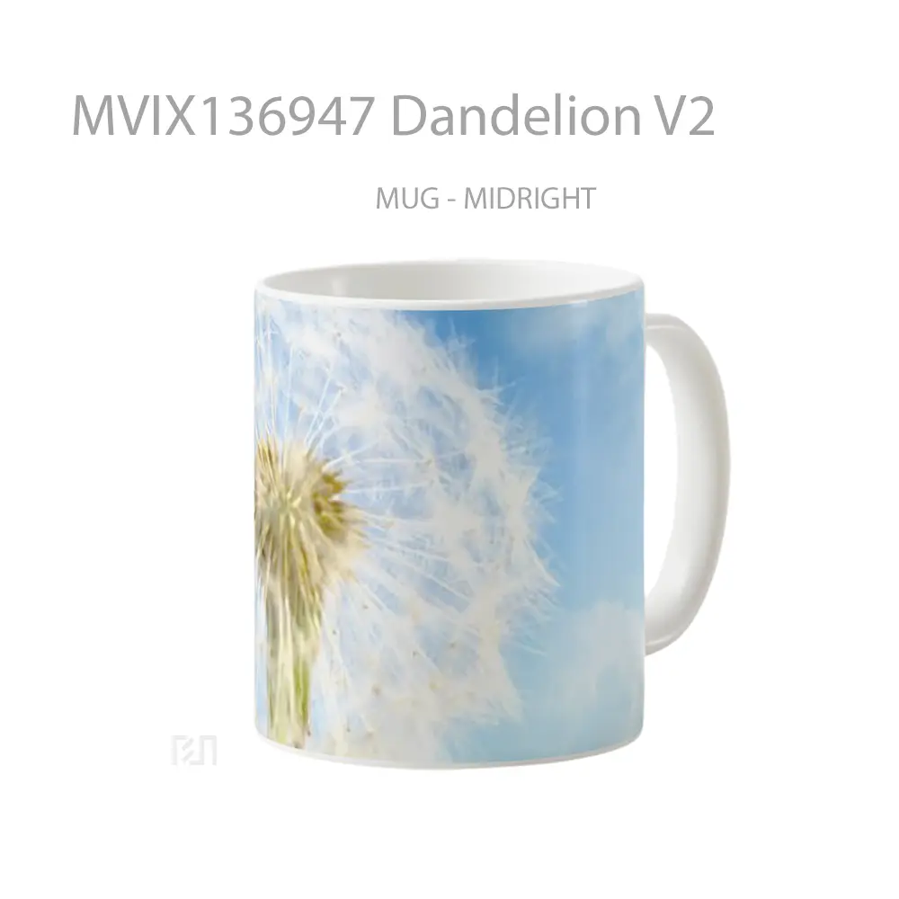 Mug Dandelion V2 Gelas Keramik Unik - All-side / Desain