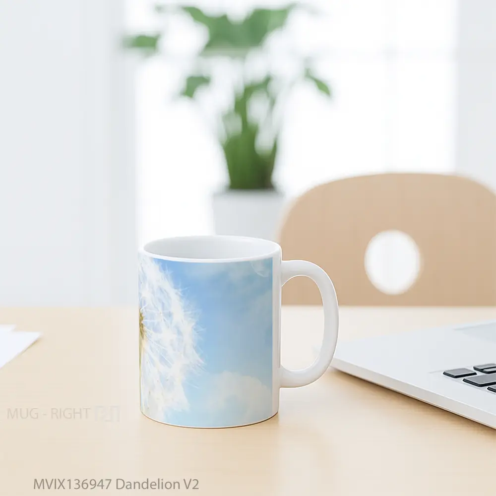 Mug Dandelion V2 Gelas Keramik Unik - All-side / Desain