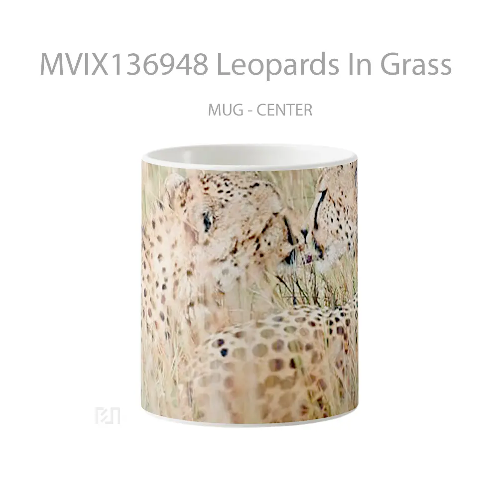 Mug Leopards In Grass Gelas Keramik Unik