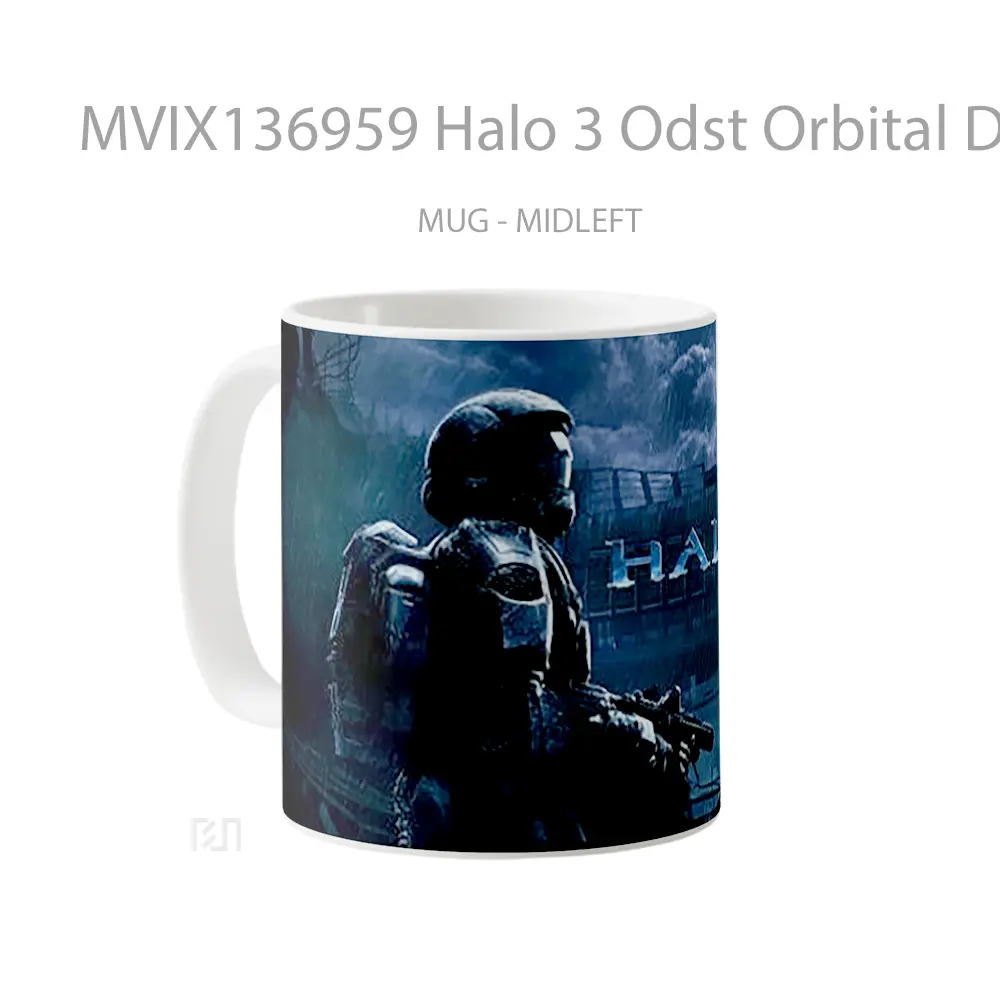 Mug Halo 3 Odst Orbital Drop Shock Troopers Cangkir Gamer - All-side / Desain