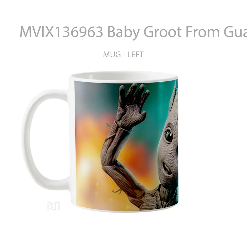 Mug Baby Groot From Guardians Of The Galaxy Gelas Superhero - All-side / Desain