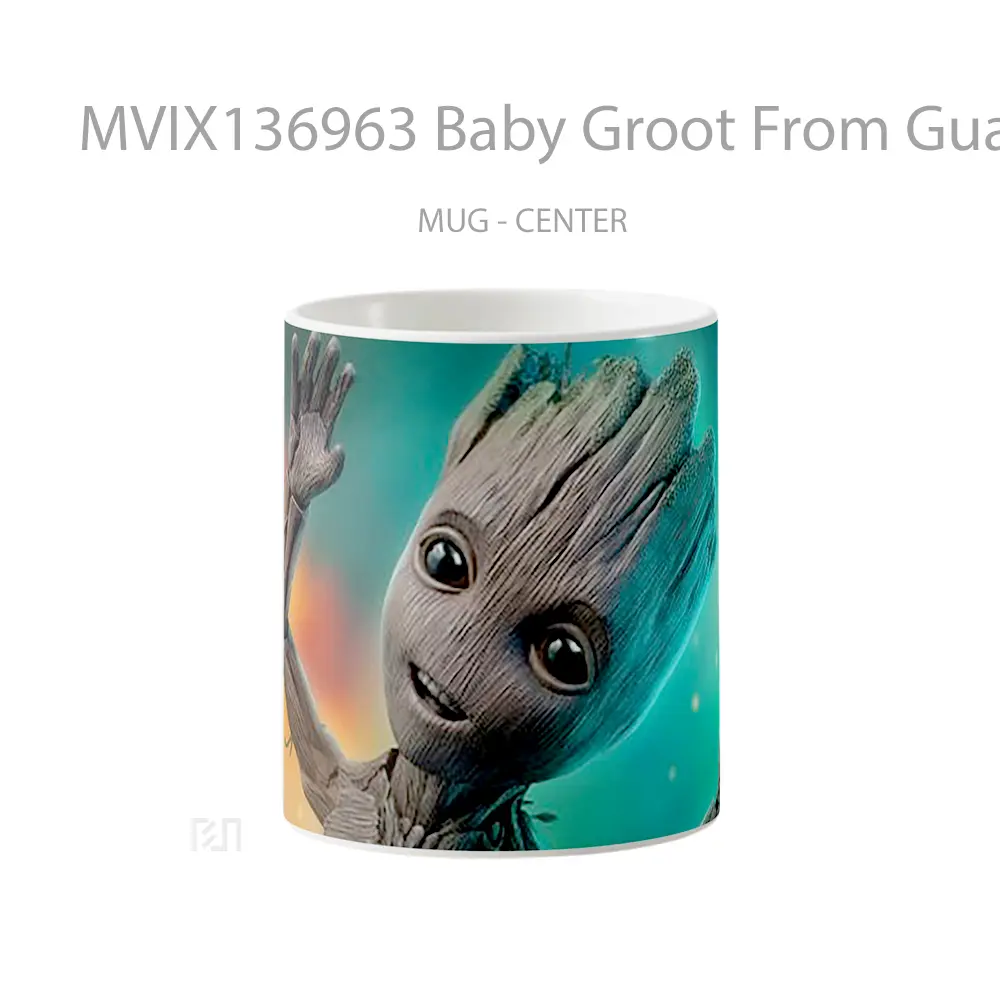 Mug Baby Groot From Guardians Of The Galaxy Gelas Superhero