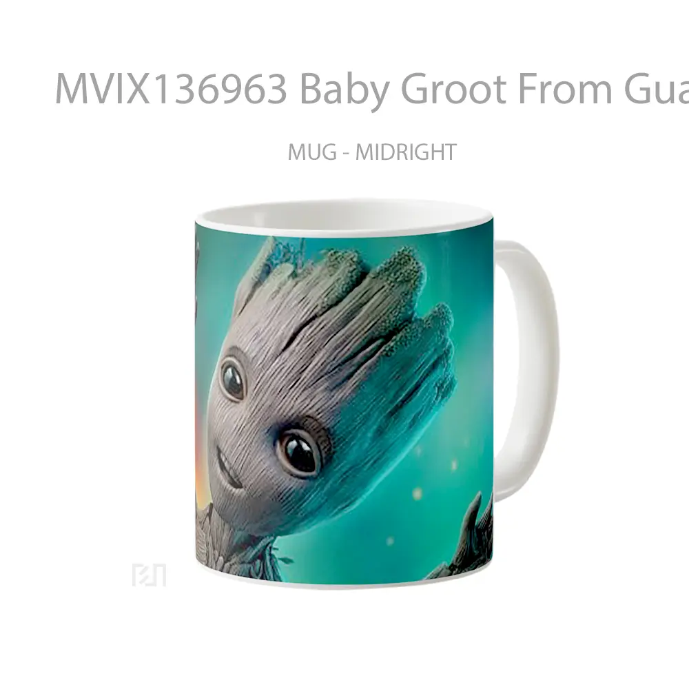 Mug Baby Groot From Guardians Of The Galaxy Gelas Superhero - All-side / Desain