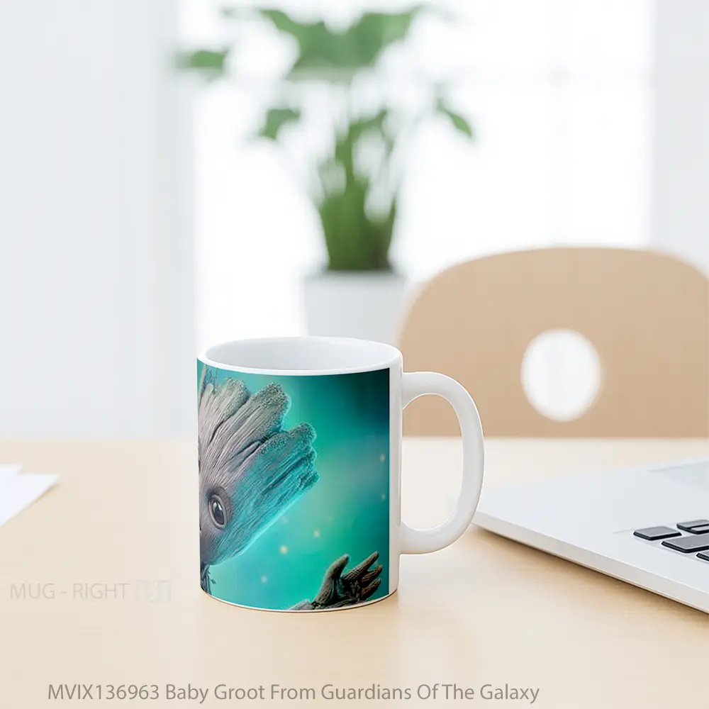 Mug Baby Groot From Guardians Of The Galaxy Gelas Superhero - All-side / Desain