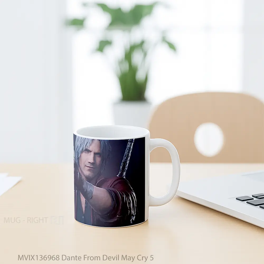 Mug Dante From Devil May Cry 5 Gelas Keramik Unik - All-side / Desain