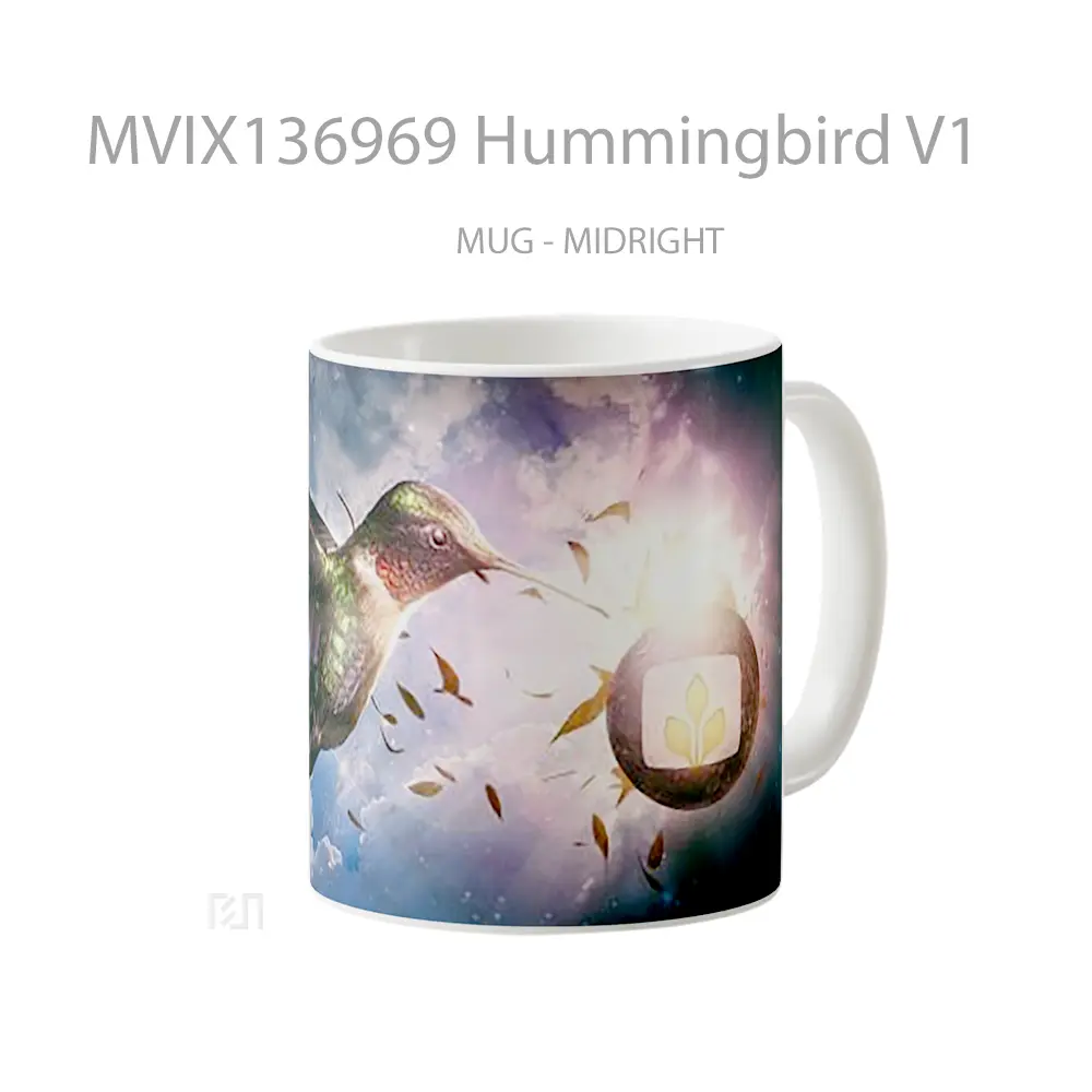 Mug Hummingbird V1 Gelas Keramik Unik - All-side / Desain