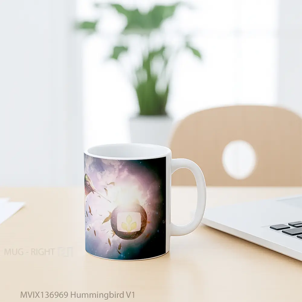 Mug Hummingbird V1 Gelas Keramik Unik - All-side / Desain
