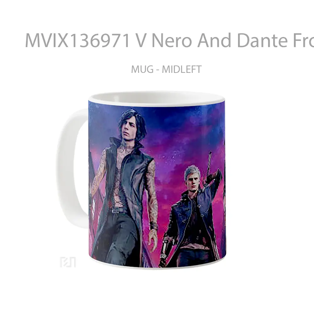 Mug V Nero And Dante From Devil May Cry 5 Gelas Keramik Unik - All-side / Desain