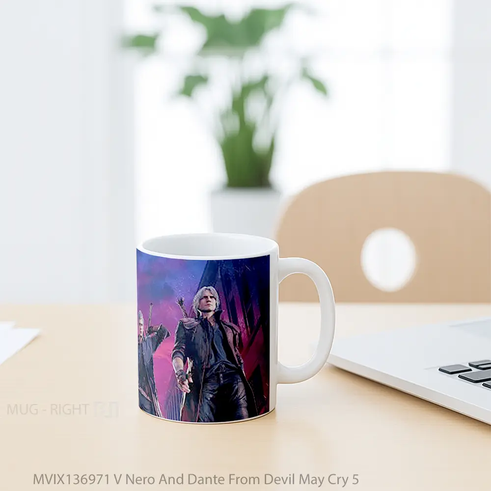 Mug V Nero And Dante From Devil May Cry 5 Gelas Keramik Unik - All-side / Desain