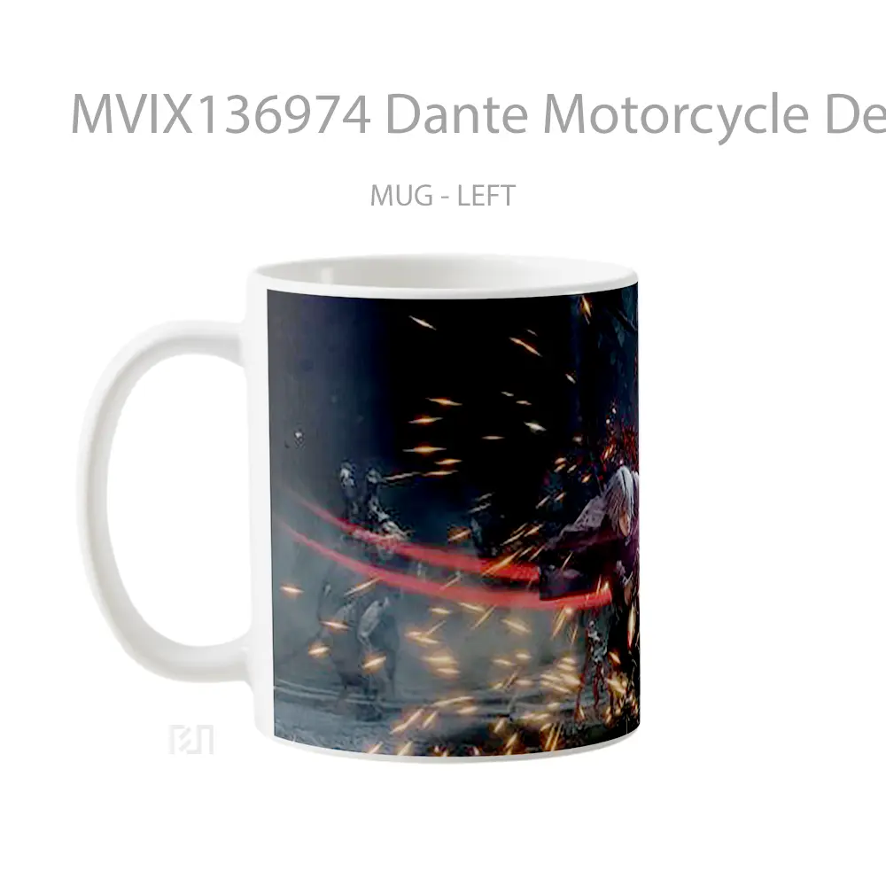 Mug Dante Motorcycle Devil May Cry 5 Cangkir Mobil - All-side / Desain