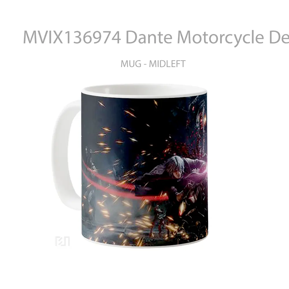 Mug Dante Motorcycle Devil May Cry 5 Cangkir Mobil - All-side / Desain