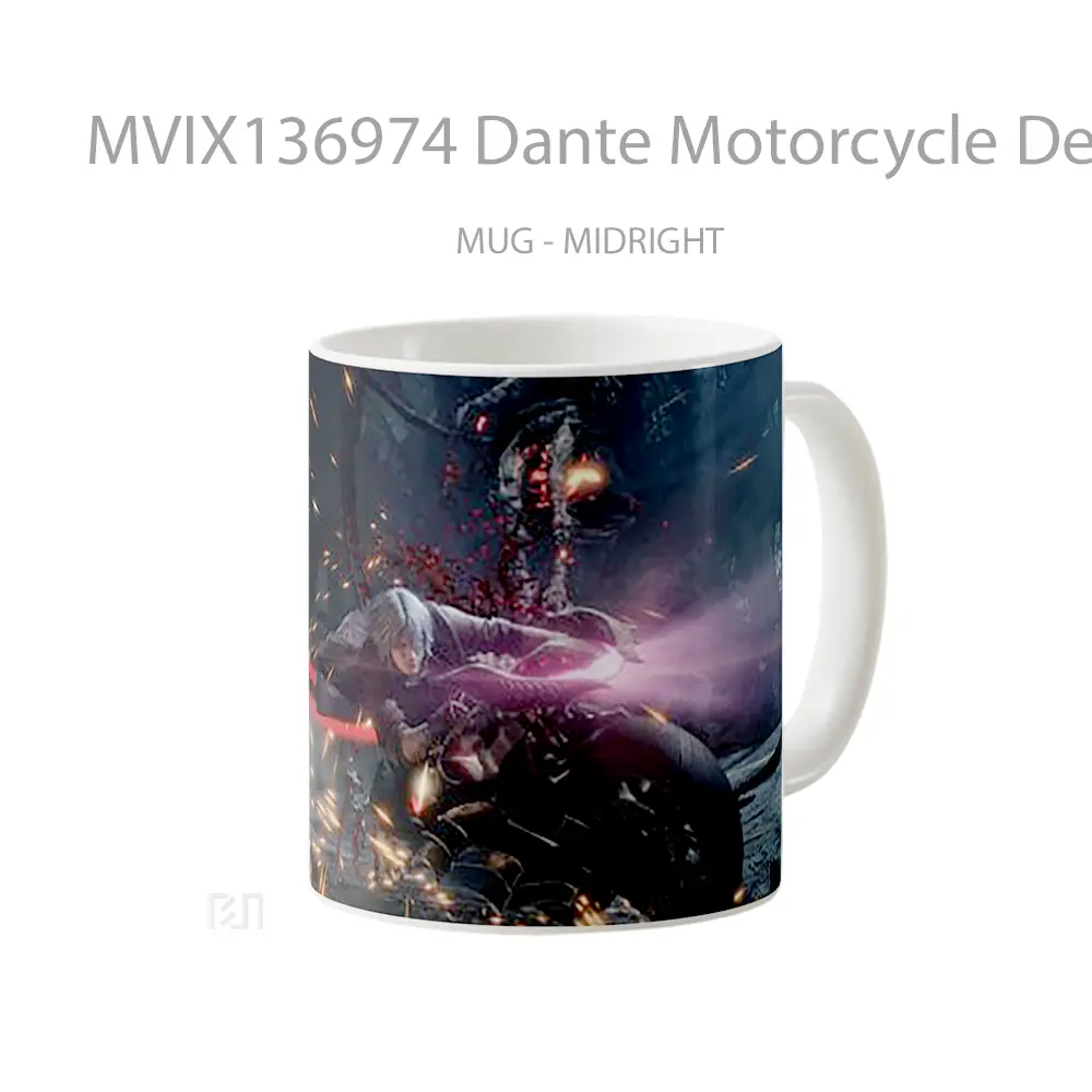 Mug Dante Motorcycle Devil May Cry 5 Cangkir Mobil - All-side / Desain