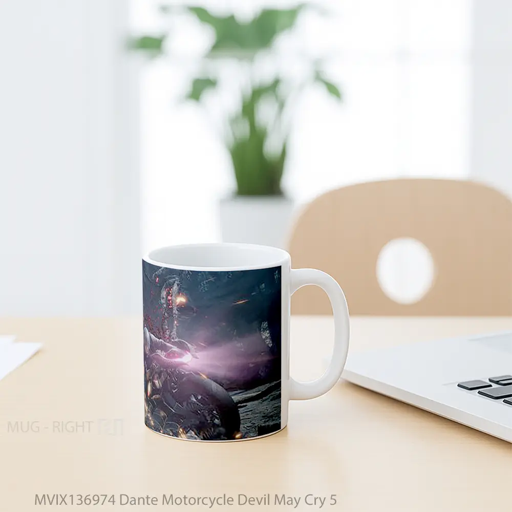 Mug Dante Motorcycle Devil May Cry 5 Cangkir Mobil - All-side / Desain