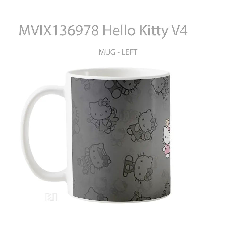 Mug Hello Kitty V4 Gelas Keramik Unik - All-side / Desain
