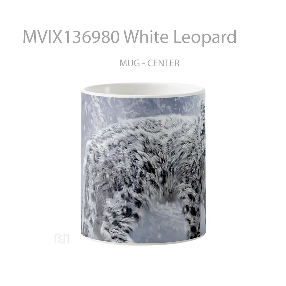 Mug White Leopard Gelas Keramik Unik