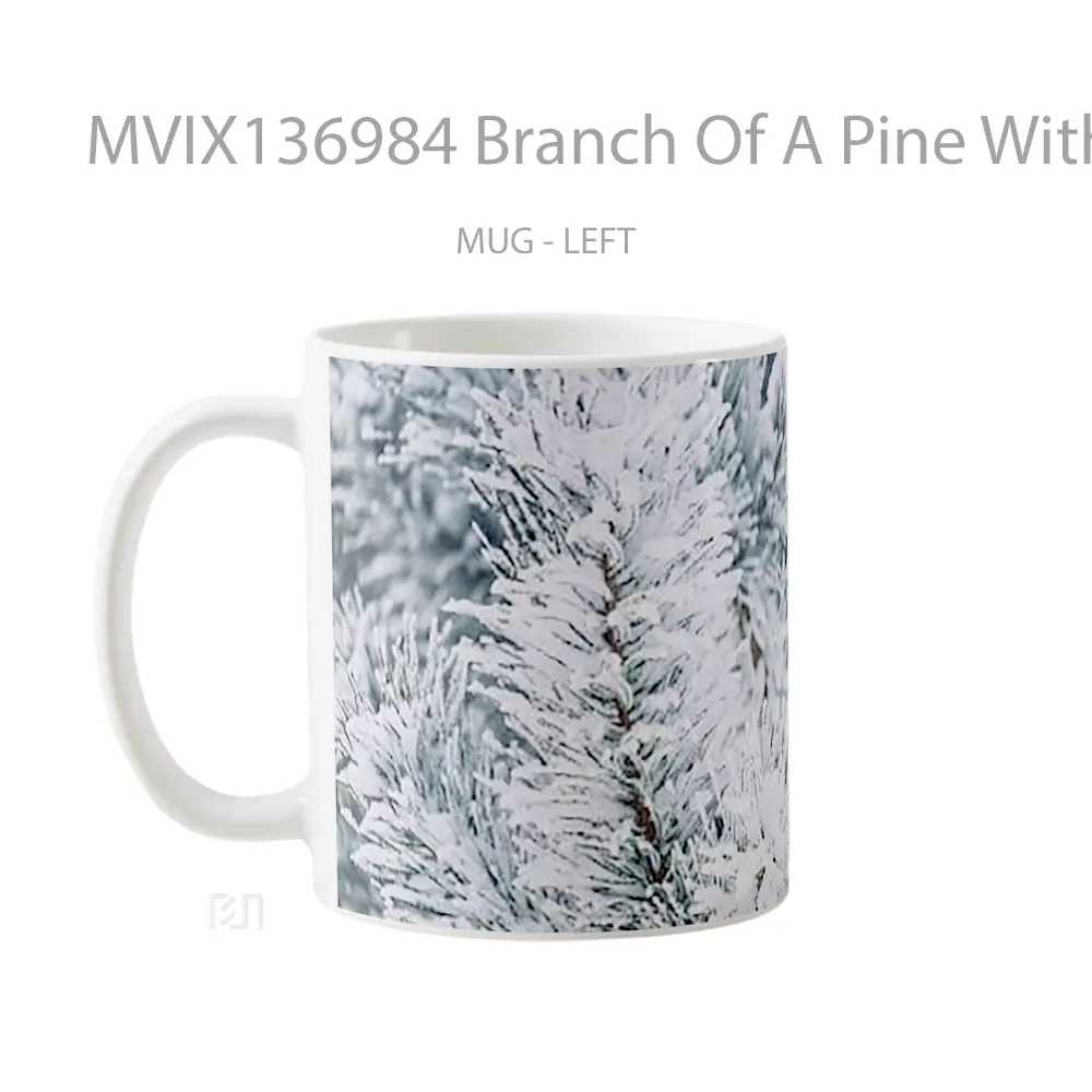Mug Branch Of A Pine With Snow Gelas Pemandangan Alam - All-side / Desain