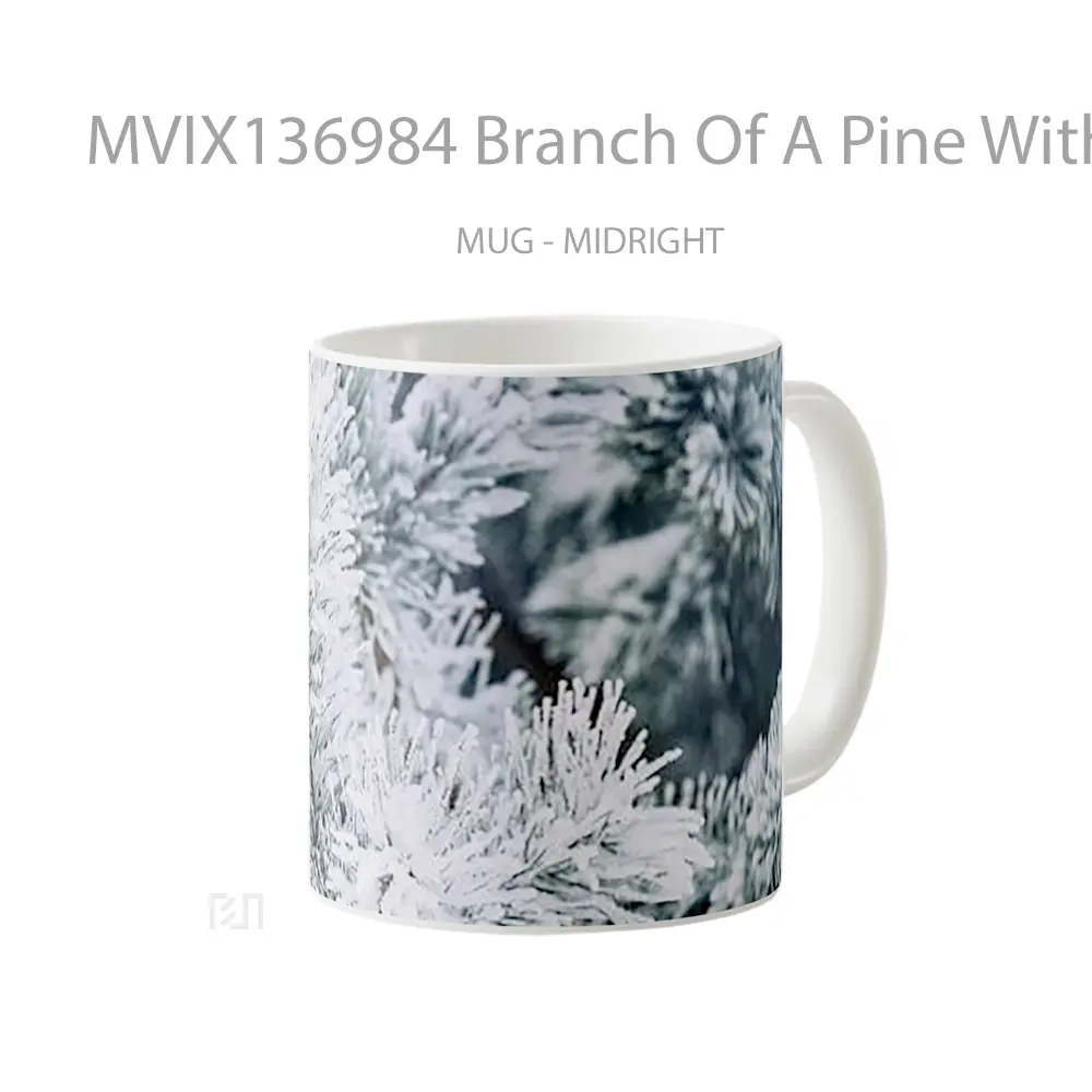 Mug Branch Of A Pine With Snow Gelas Pemandangan Alam - All-side / Desain