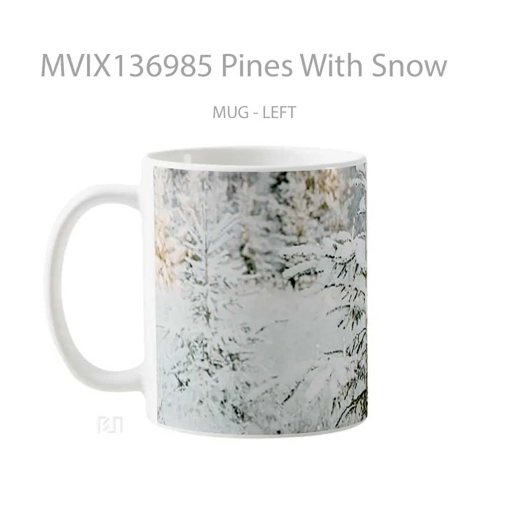 Mug Pines With Snow Gelas Pemandangan Alam - All-side / Desain