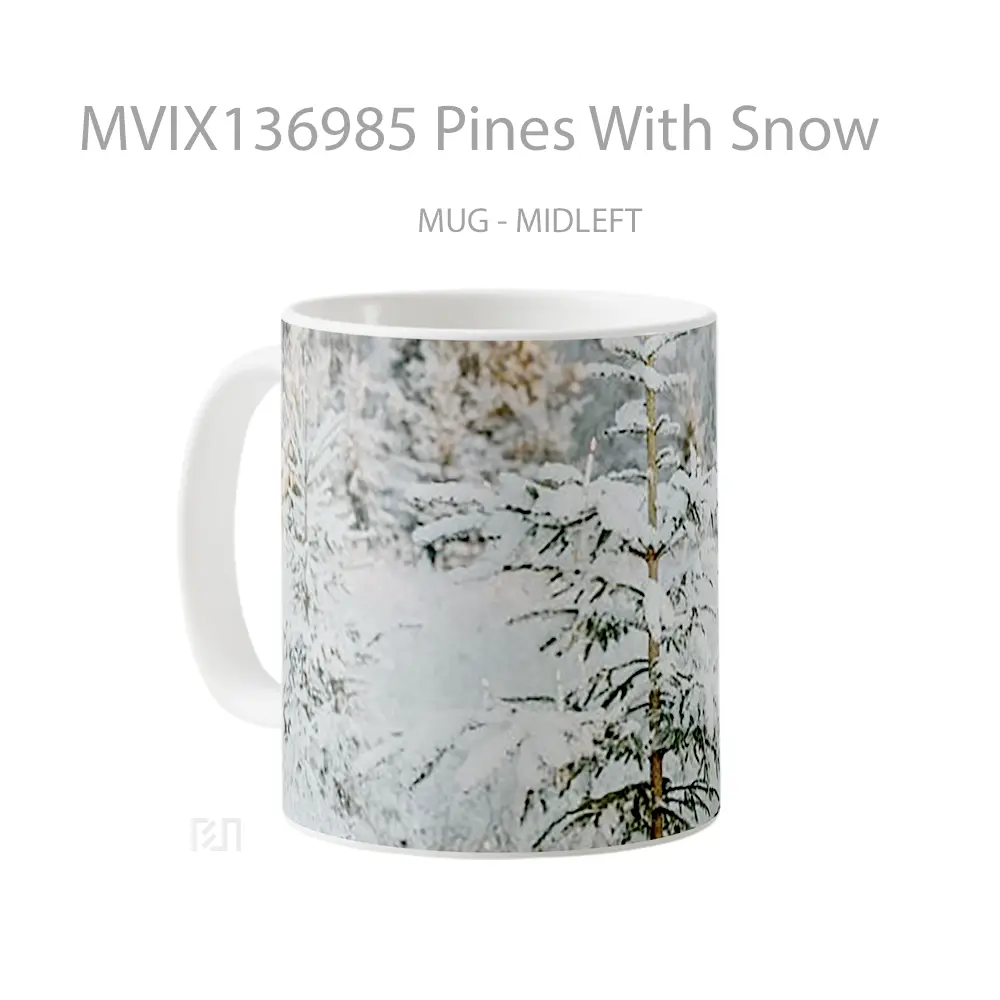 Mug Pines With Snow Gelas Pemandangan Alam - All-side / Desain