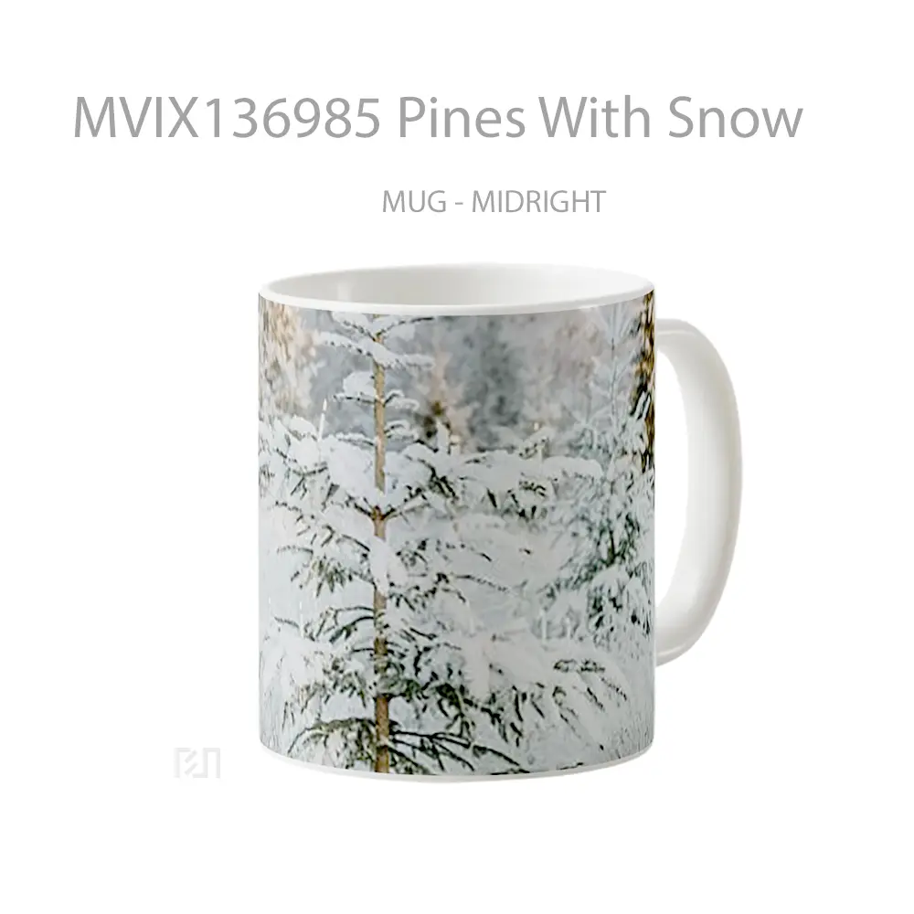 Mug Pines With Snow Gelas Pemandangan Alam - All-side / Desain