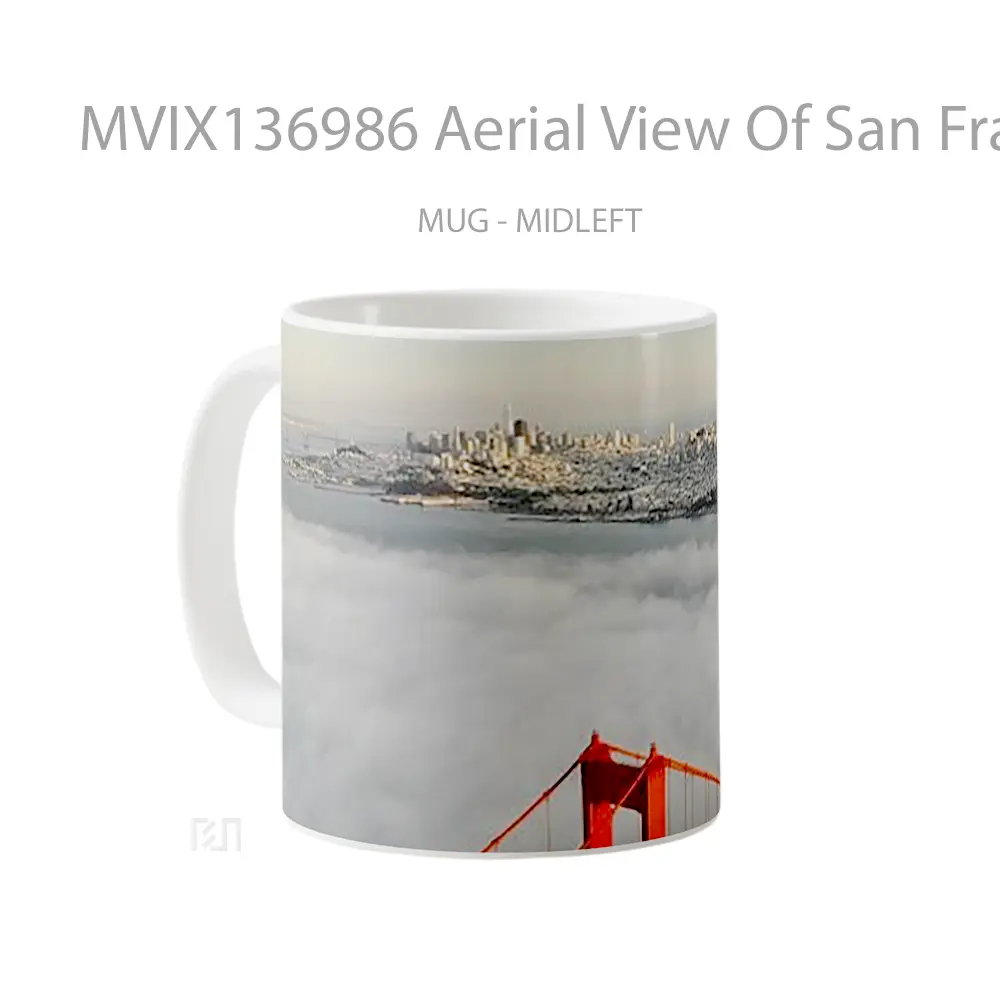 Mug Aerial View Of San Francisco Gelas Keramik Unik - All-side / Desain