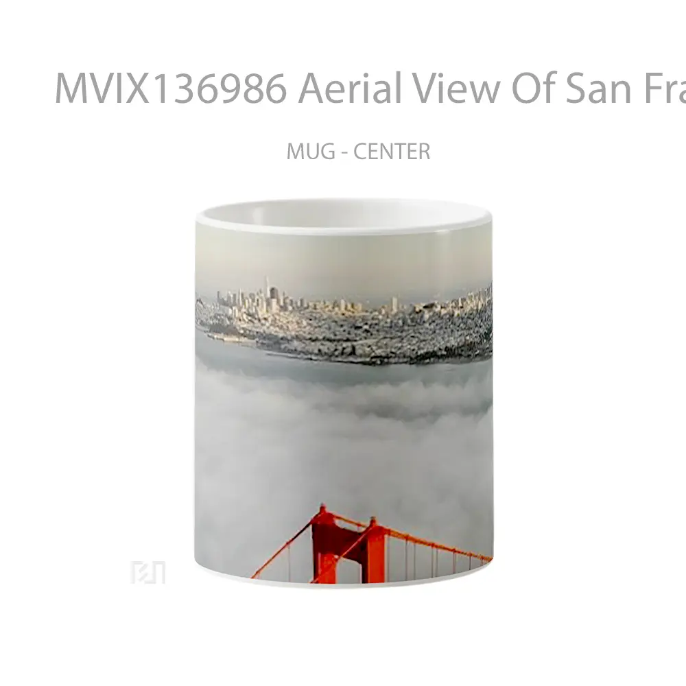 Mug Aerial View Of San Francisco Gelas Keramik Unik