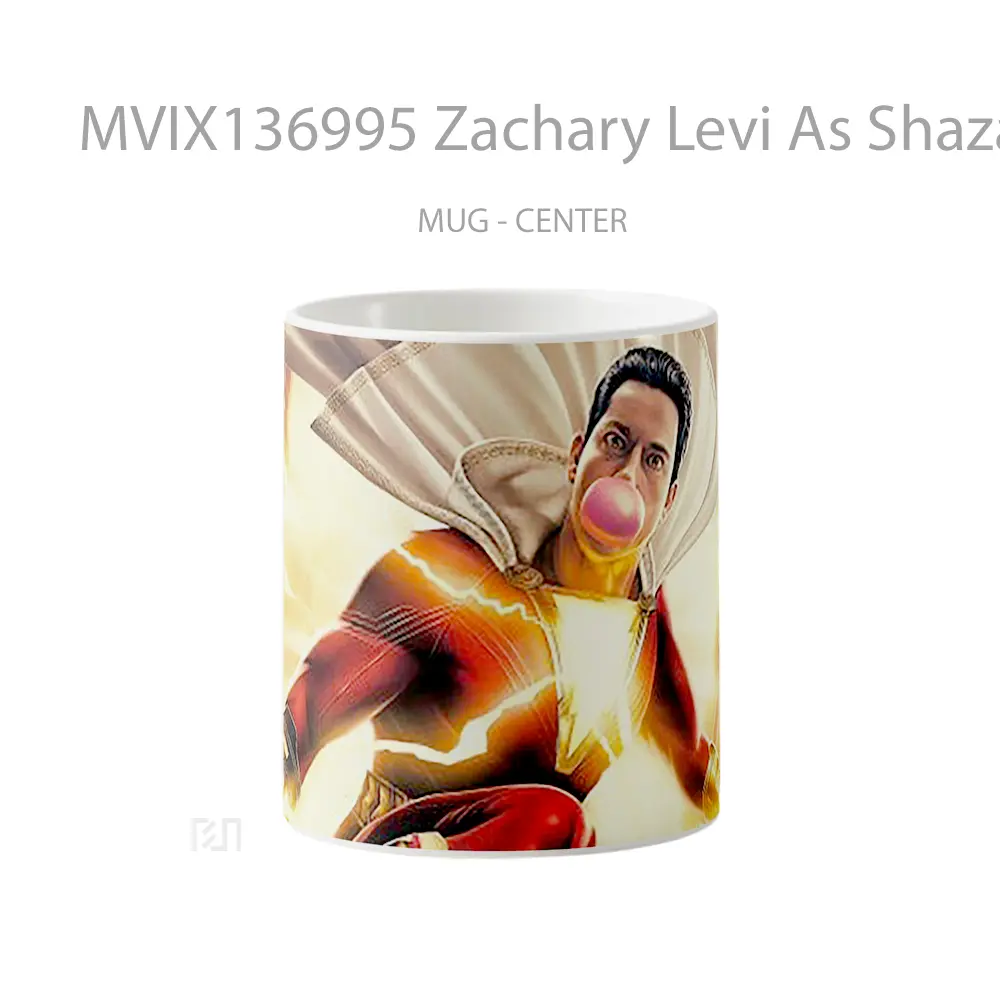 Mug Zachary Levi As Shazam Fanart Gelas Superhero