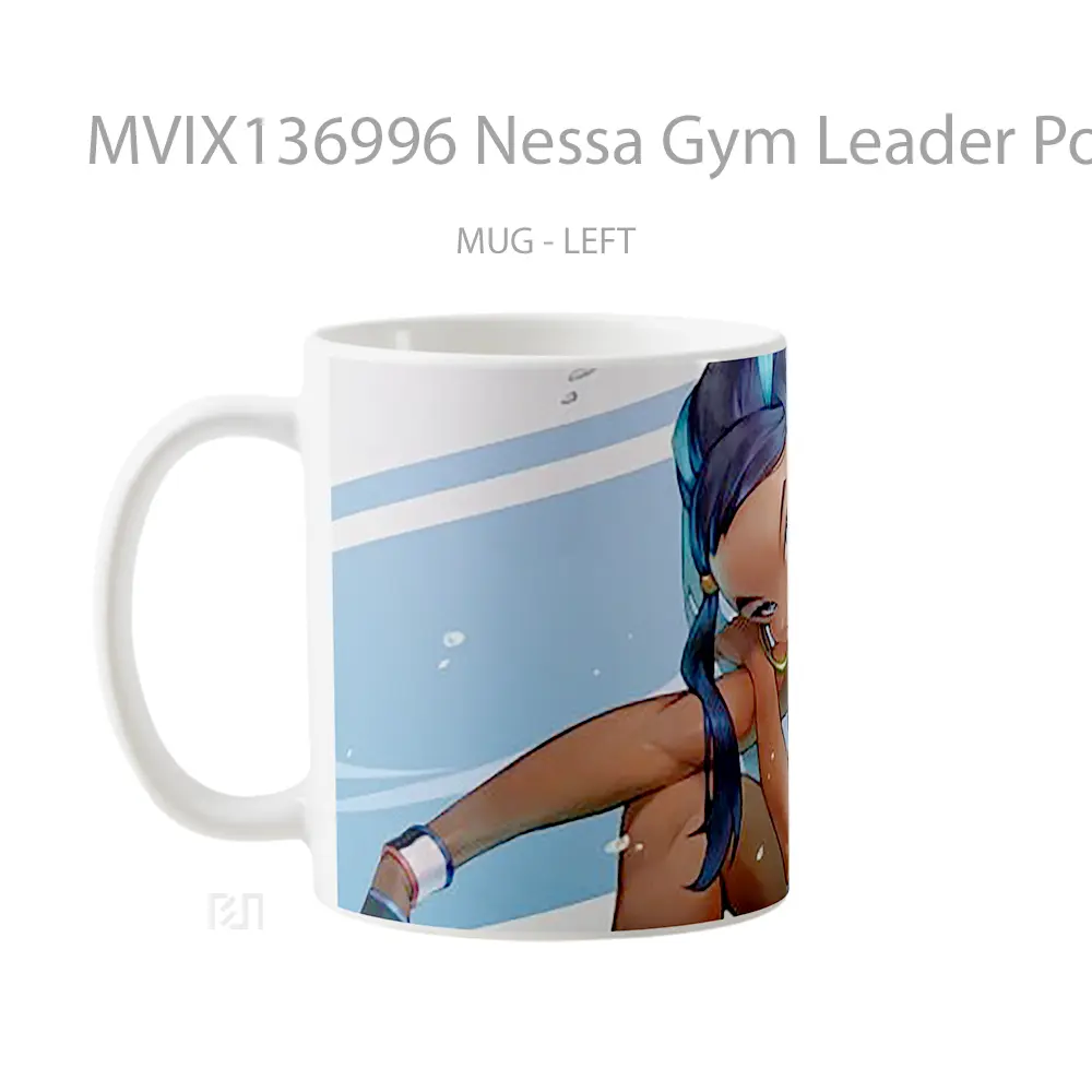 Mug Nessa Gym Leader Pokemon Sword And Shield Cangkir Anime - All-side / Desain