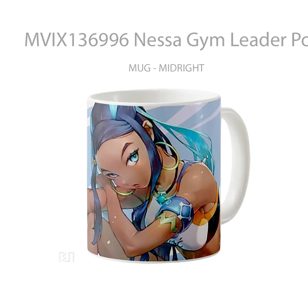 Mug Nessa Gym Leader Pokemon Sword And Shield Cangkir Anime - All-side / Desain