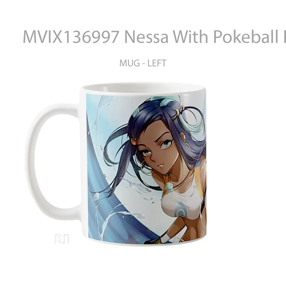 Mug Nessa With Pokeball From Pokemon Sword And Shield Cangkir Anime - All-side / Desain