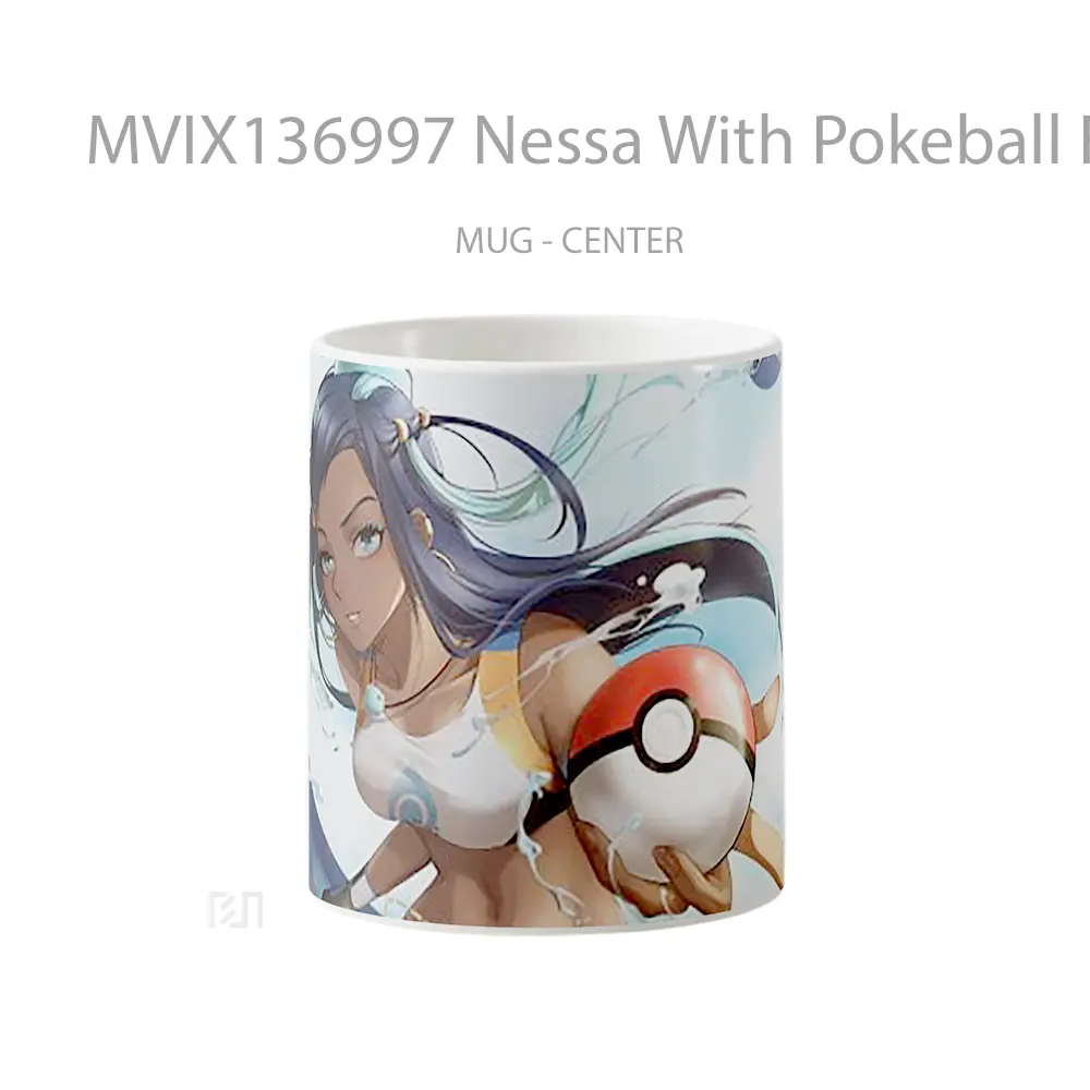 Mug Nessa With Pokeball From Pokemon Sword And Shield Cangkir Anime