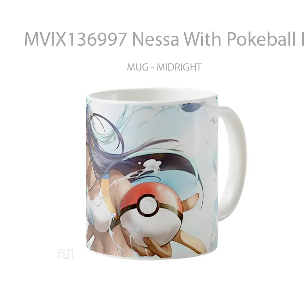 Mug Nessa With Pokeball From Pokemon Sword And Shield Cangkir Anime - All-side / Desain