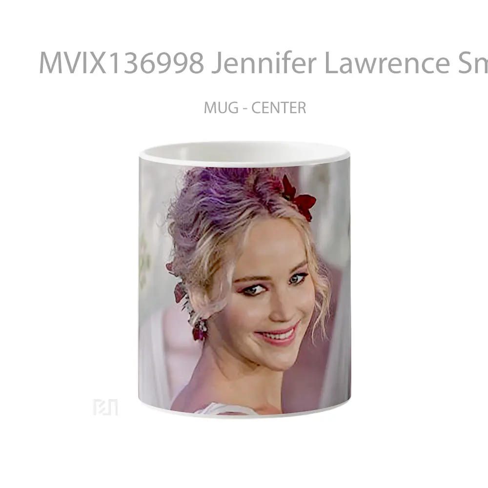 Mug Jennifer Lawrence Smiling Gelas Keramik Unik