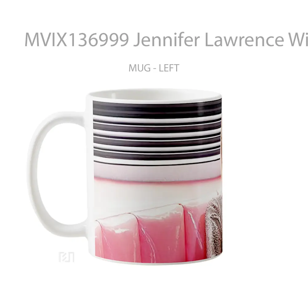 Mug Jennifer Lawrence With Red Lips Gelas Keramik Unik - All-side / Desain