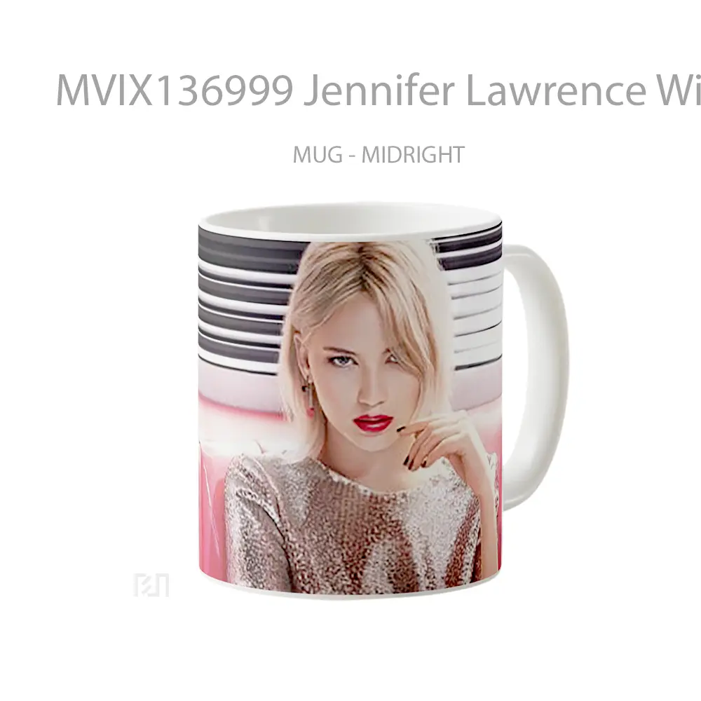 Mug Jennifer Lawrence With Red Lips Gelas Keramik Unik - All-side / Desain