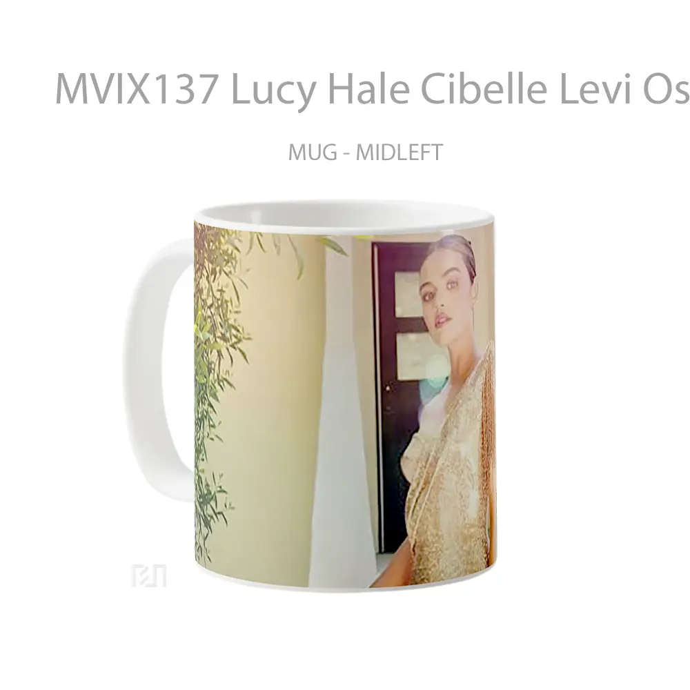 Mug Lucy Hale Cibelle Levi Oscars Photoshoot Gelas Keramik - All-side / Desain
