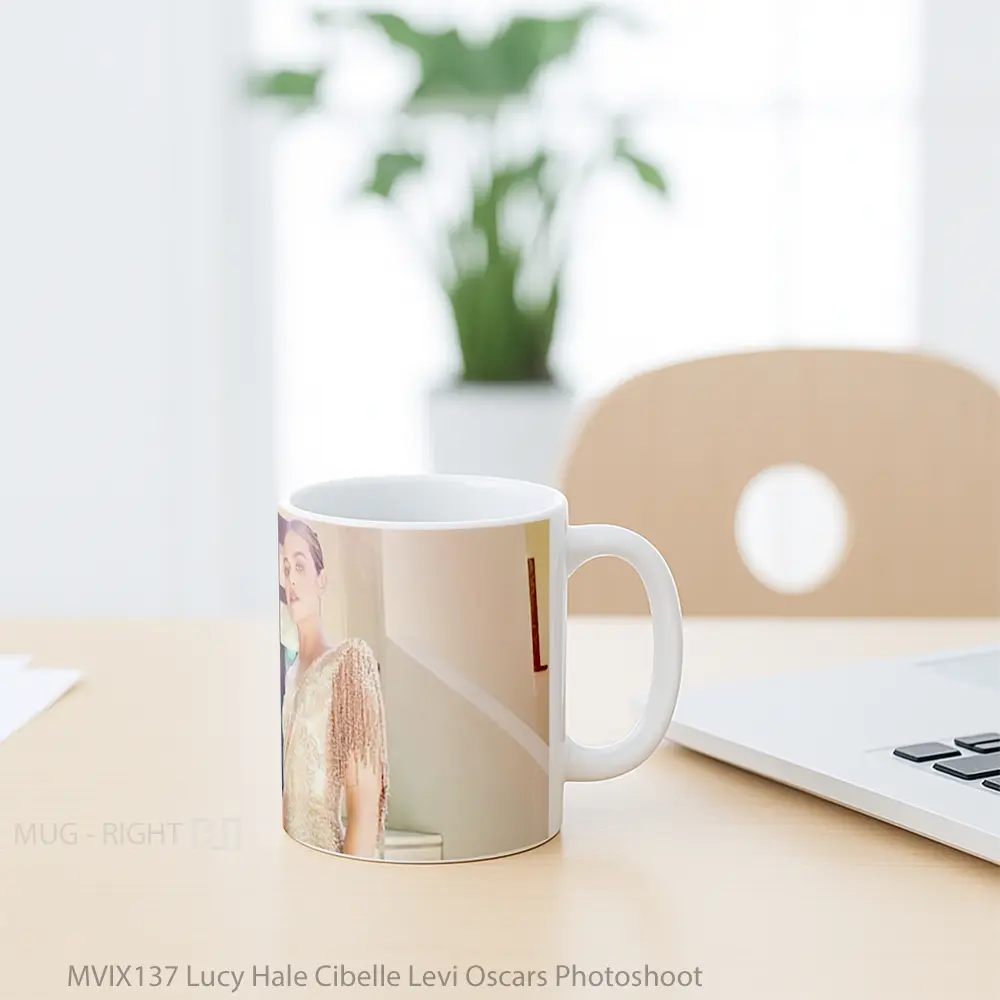 Mug Lucy Hale Cibelle Levi Oscars Photoshoot Gelas Keramik - All-side / Desain