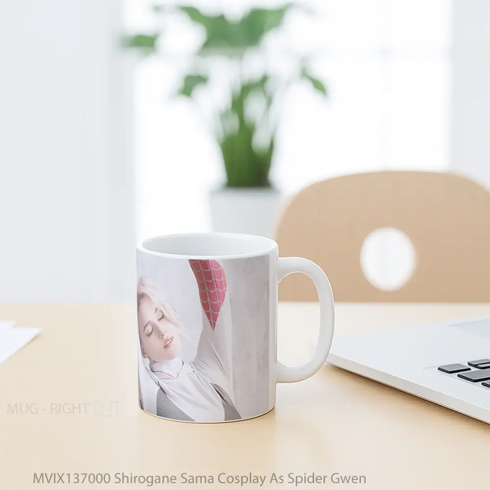 Mug Shirogane Sama Cosplay As Spider Gwen Gelas Keramik Unik - All-side / Desain