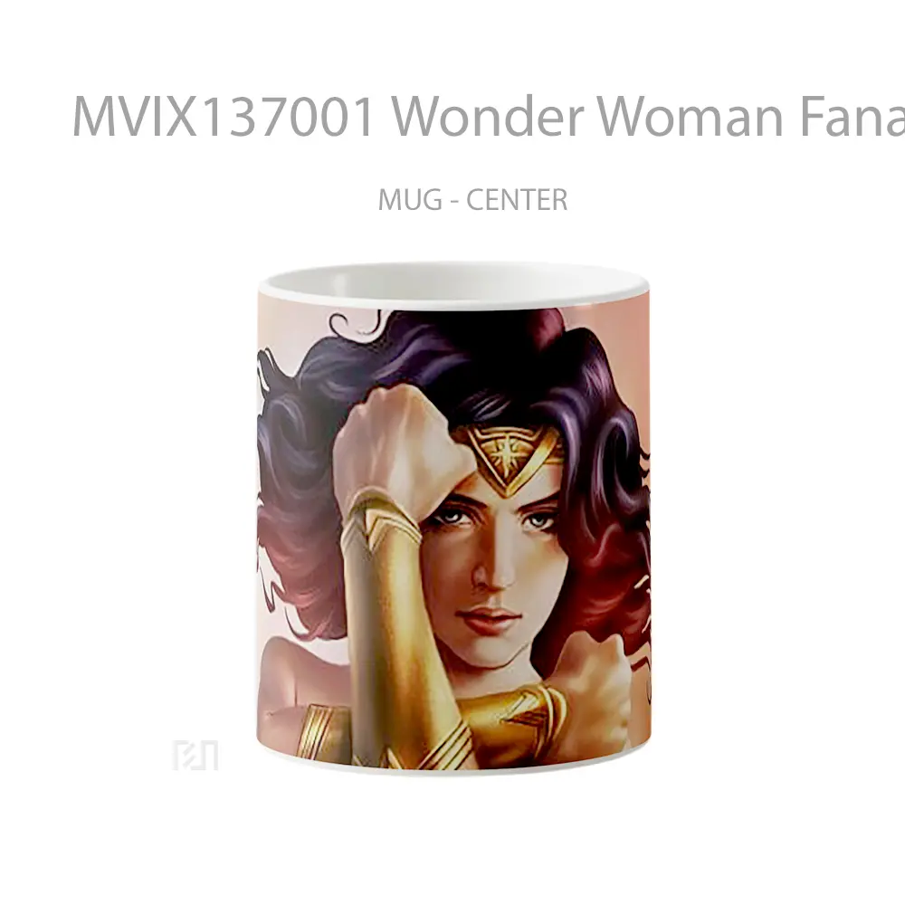 Mug Wonder Woman Fanart V1 Gelas Superhero