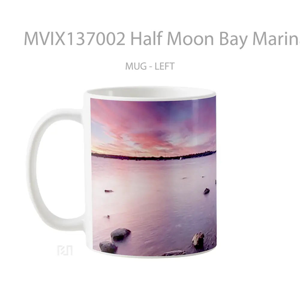 Mug Half Moon Bay Marina Gelas Astronomi - All-side / Desain