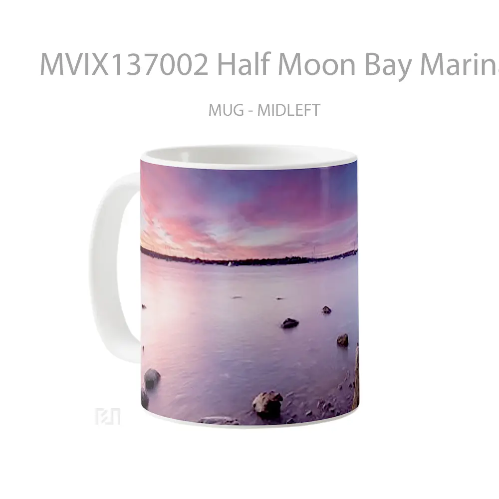 Mug Half Moon Bay Marina Gelas Astronomi - All-side / Desain