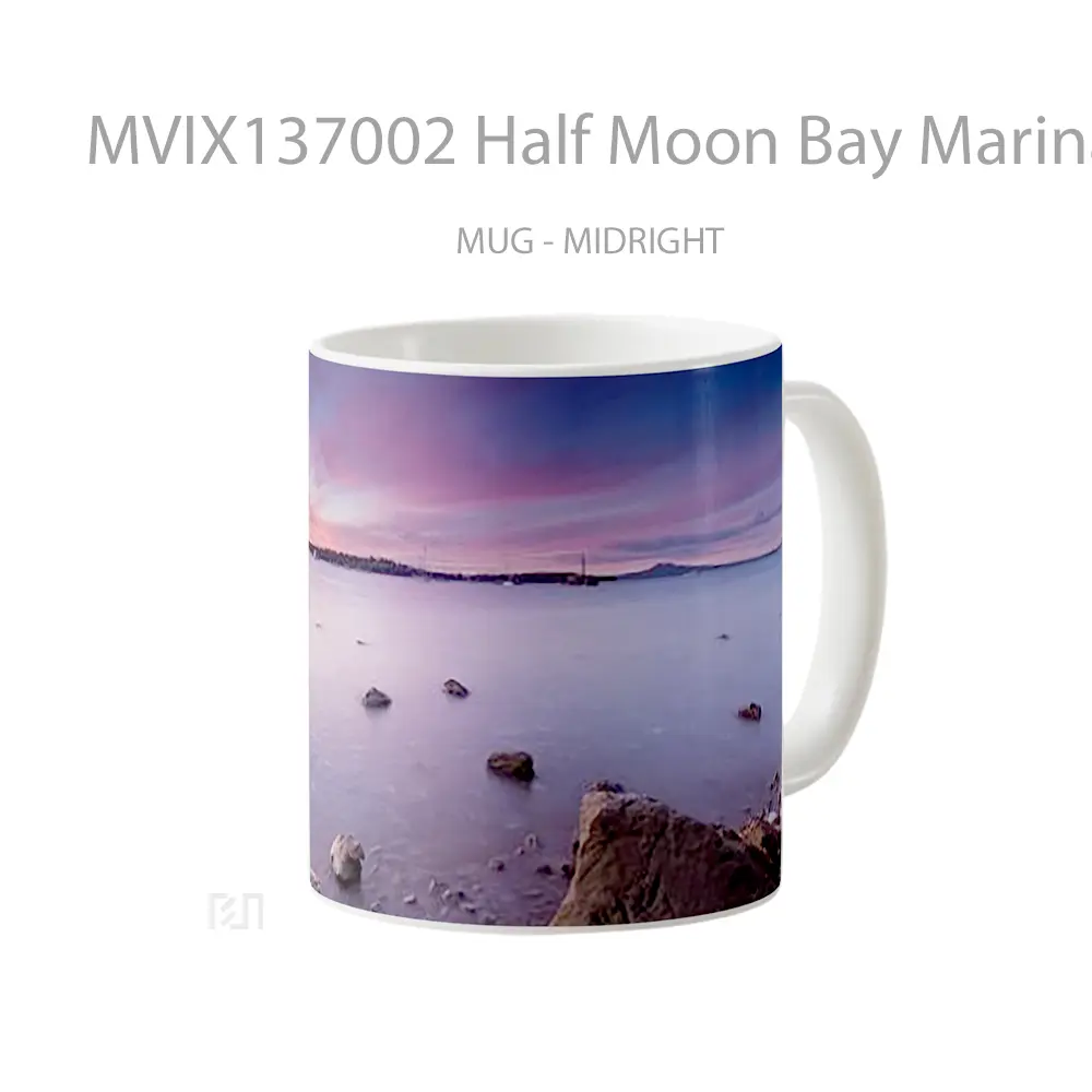 Mug Half Moon Bay Marina Gelas Astronomi - All-side / Desain