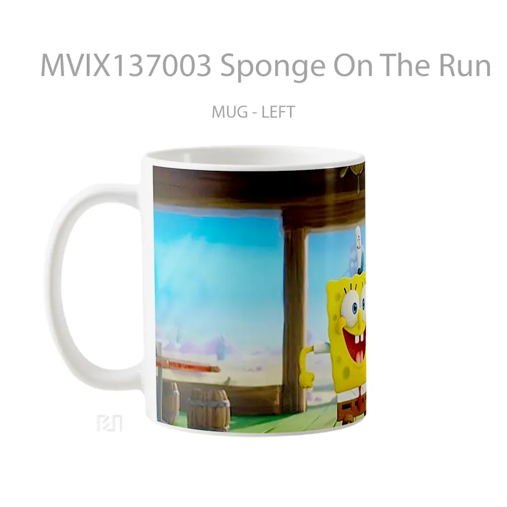Mug Sponge On The Run Gelas Keramik Unik - All-side / Desain