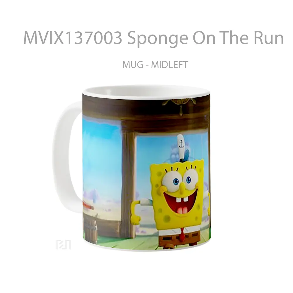 Mug Sponge On The Run Gelas Keramik Unik - All-side / Desain