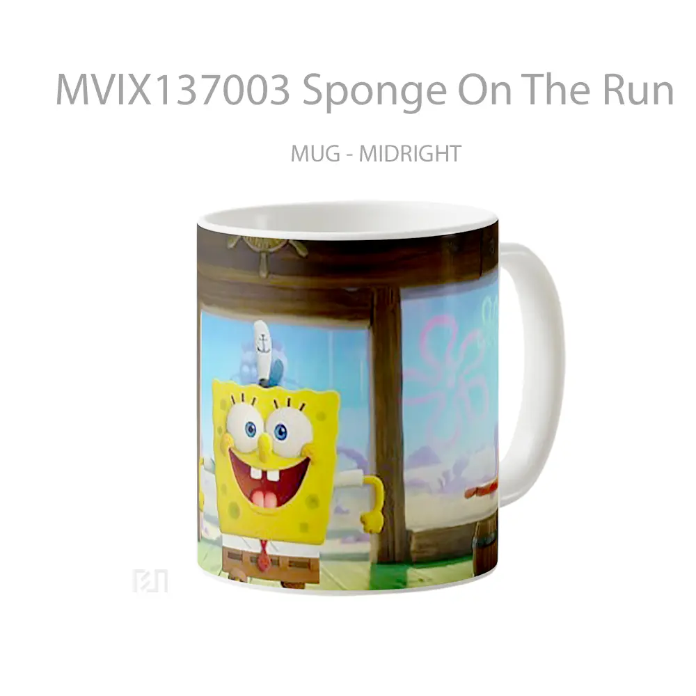 Mug Sponge On The Run Gelas Keramik Unik - All-side / Desain