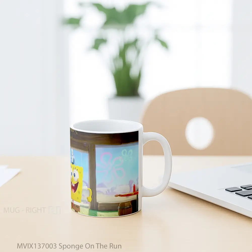 Mug Sponge On The Run Gelas Keramik Unik - All-side / Desain