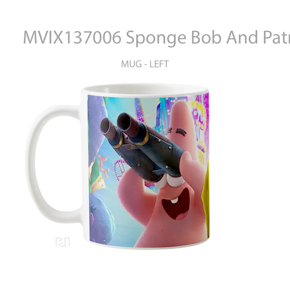 Mug Sponge Bob And Patrick In Sponge On The Run Gelas Keramik Unik - All-side / Desain