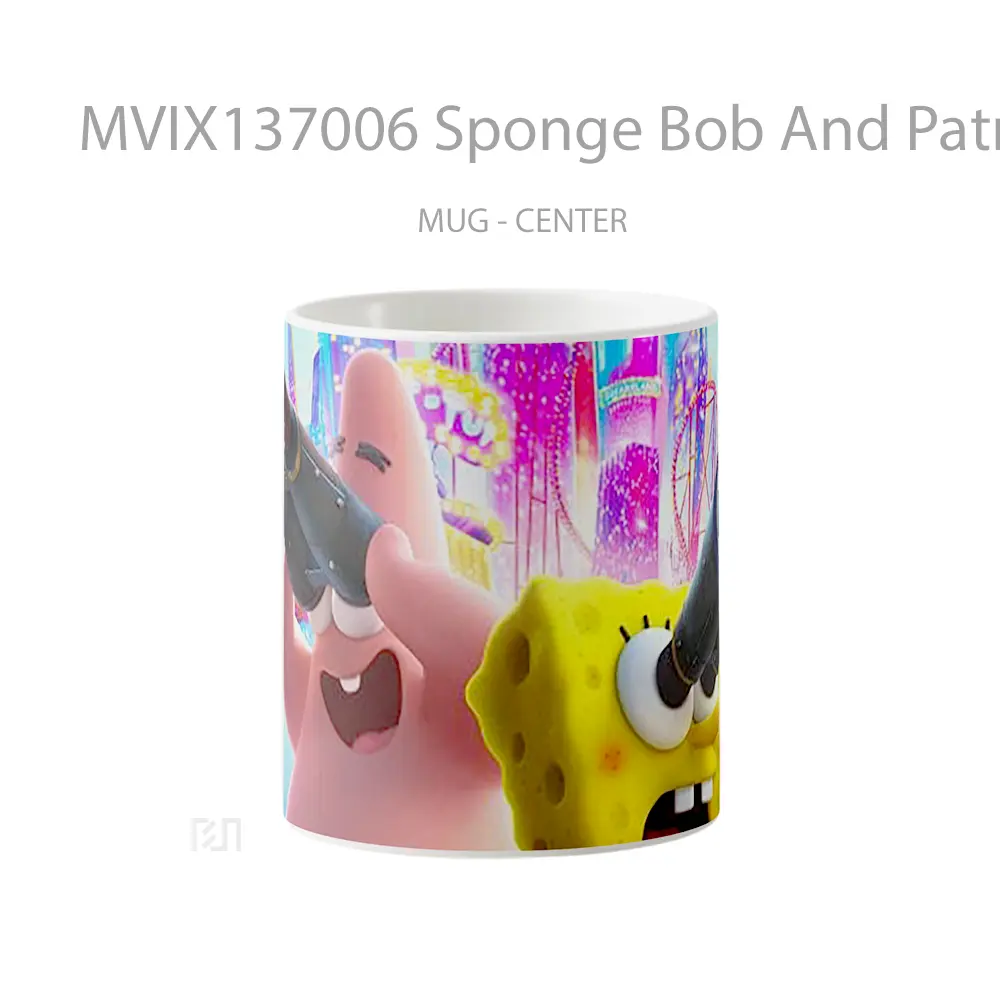 Mug Sponge Bob And Patrick In Sponge On The Run Gelas Keramik Unik