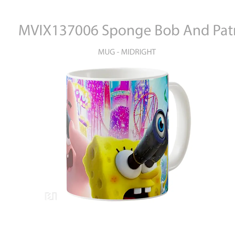 Mug Sponge Bob And Patrick In Sponge On The Run Gelas Keramik Unik - All-side / Desain