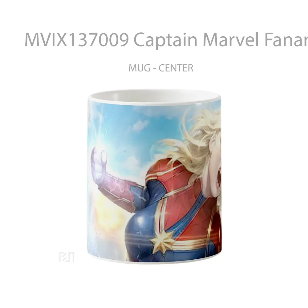 Mug Captain Marvel Fanart V1 Gelas Superhero